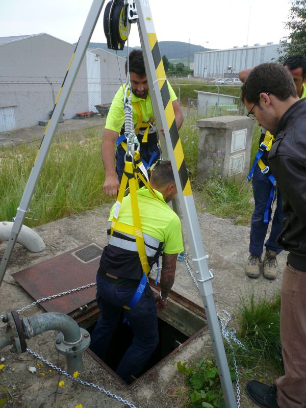 Uso trípode de rescate